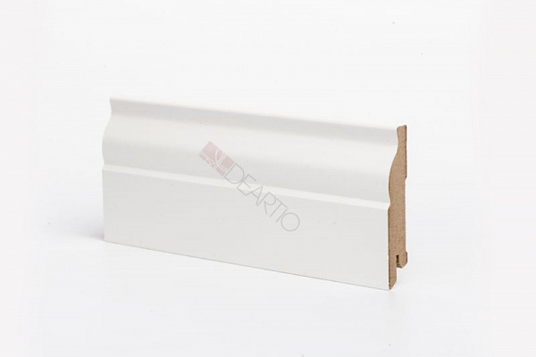 Плинтус напольный MDF DeArtio U103-80 Белый