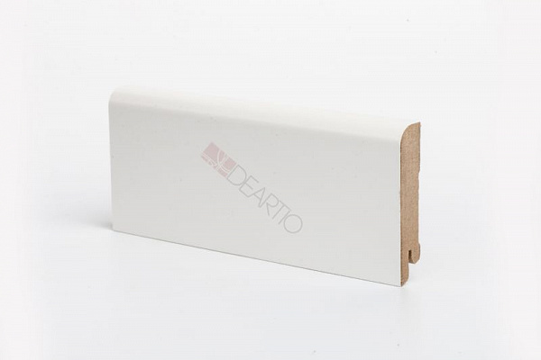 Плинтус напольный MDF DeArtio U102-80 Белый